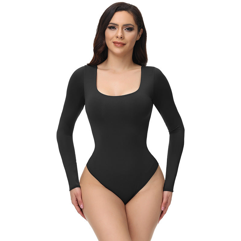 Seamless Long Sleeve Nude Shapewear Bodysuit