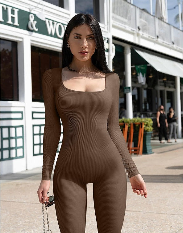 Seamless Long Sleeve Shapewear Jumpsuit