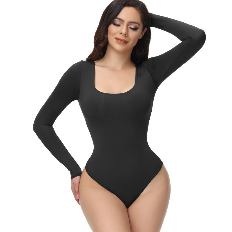 Seamless Long Sleeve Nude Shapewear Bodysuit